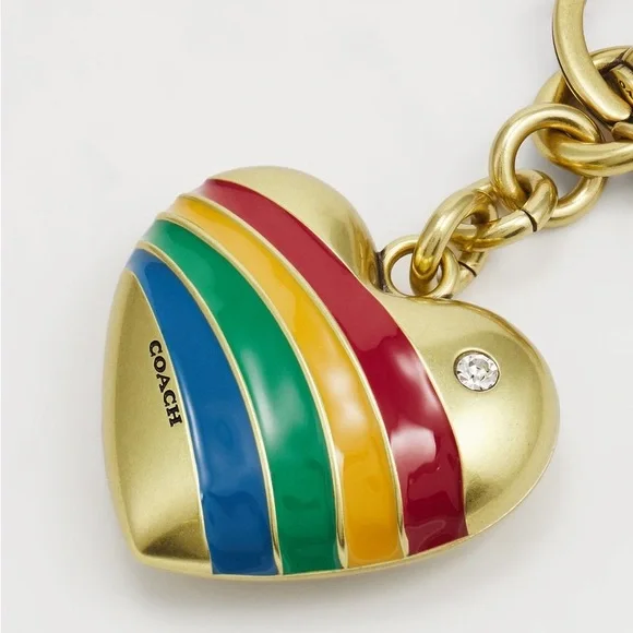 Coach Heart Bag Charm - Picture 2 of 6